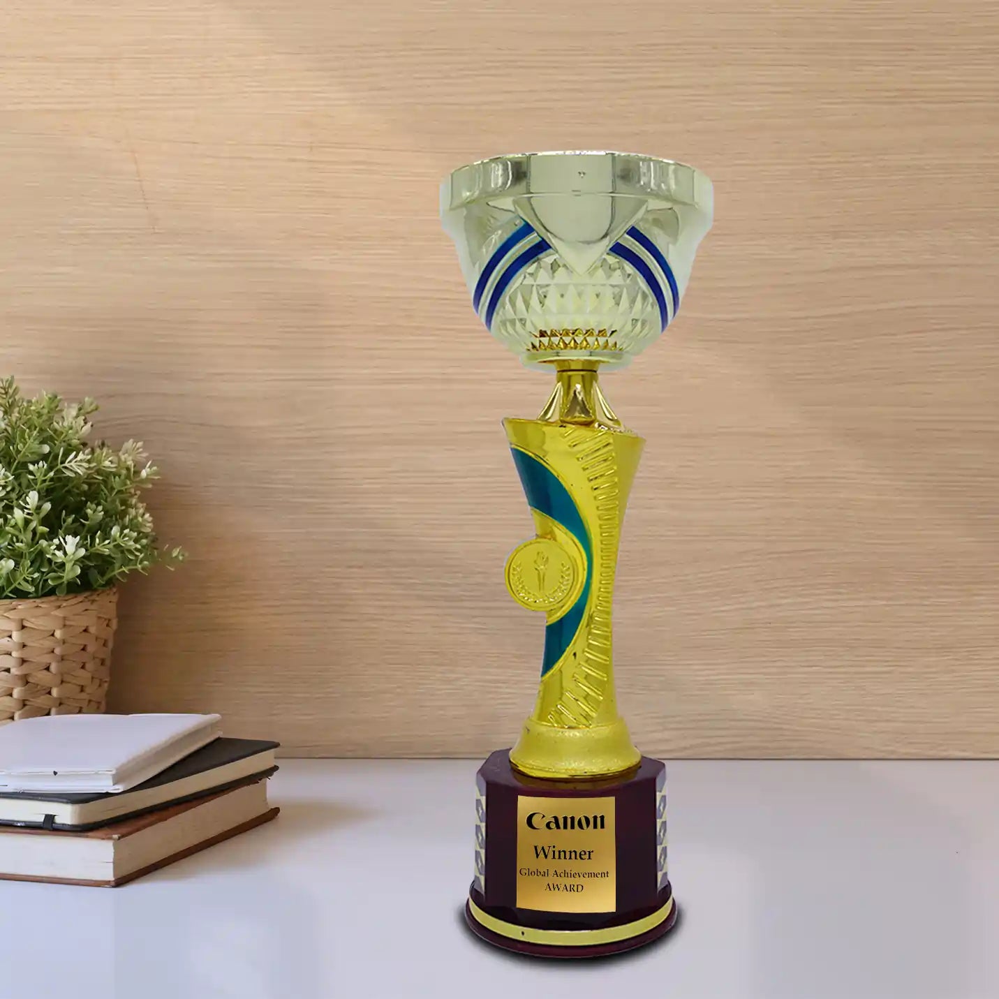 Personalized Golden-plated Victory Trophies